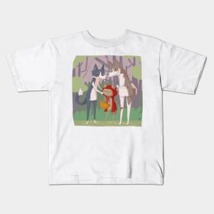 red riding hood cat Kids T-Shirt